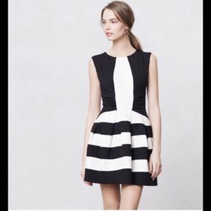 New Eva Franco Black/white Dress Anthropology